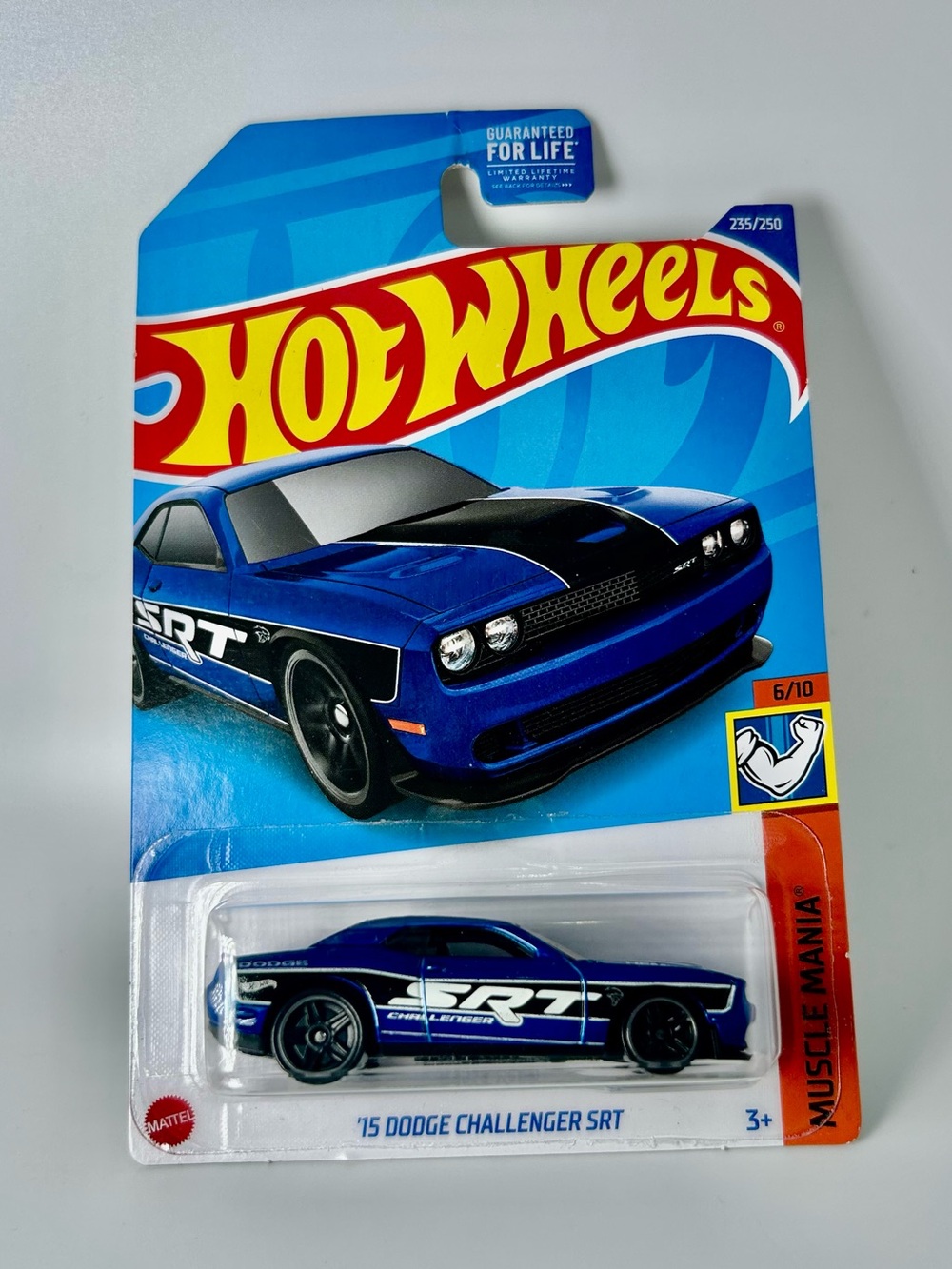 2022 Hot Wheels '15 Dodge Challenger SRT Muscle Mania 6/10 Diecast Car Blue NEW